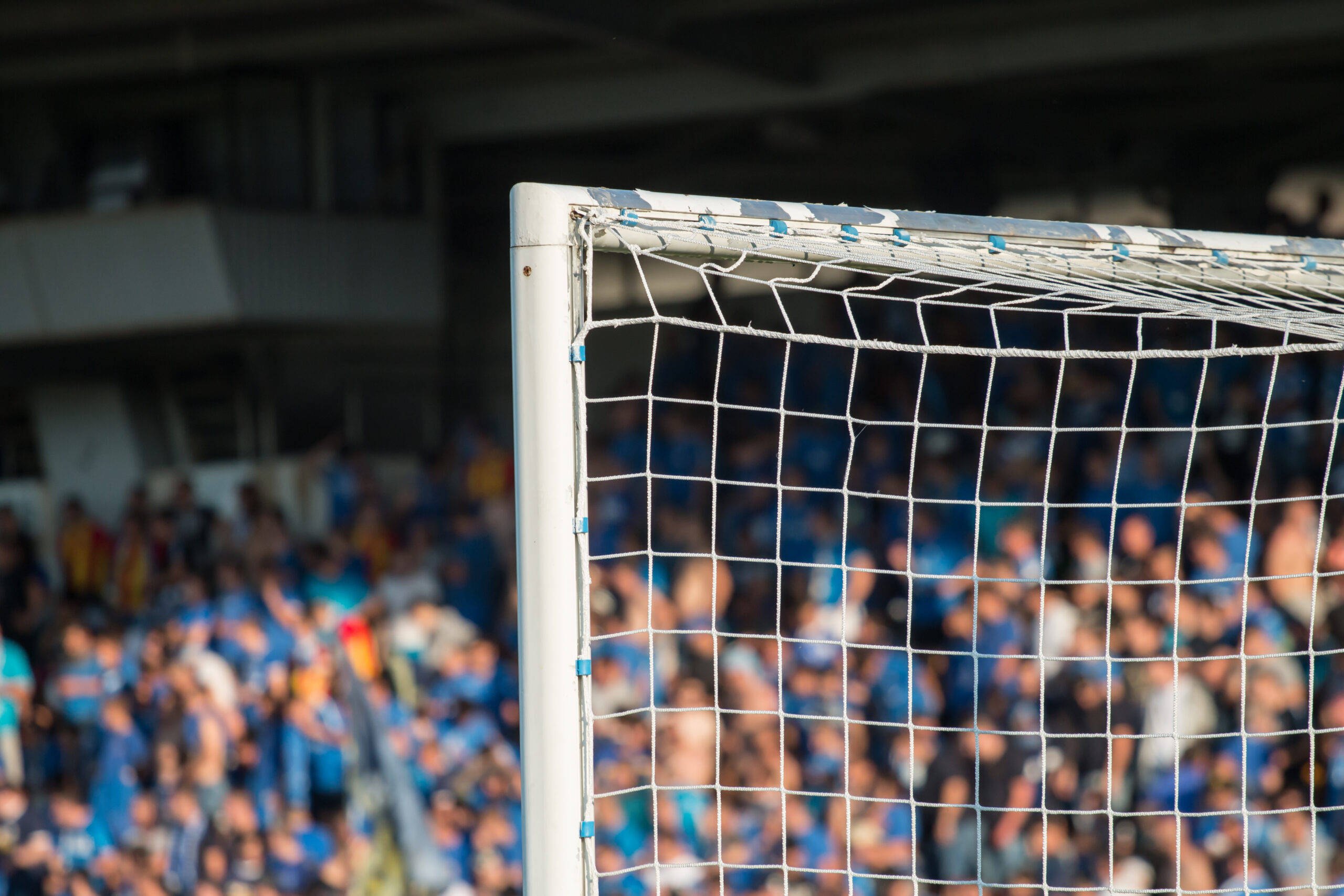 Foto de una red de fútbol.